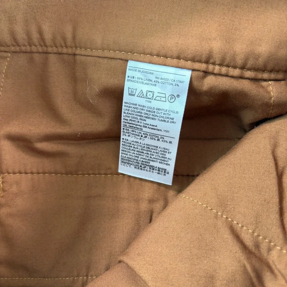 Banana Republic Herringbone Linen-Blend Seafarer Pants in Potters‎ Clay Women 2